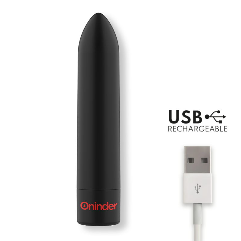 ONINDER - BERLIN KOGELVIBRATOR ZWART 9 STANDEN 8,5 X 2 CM - GRATIS APP