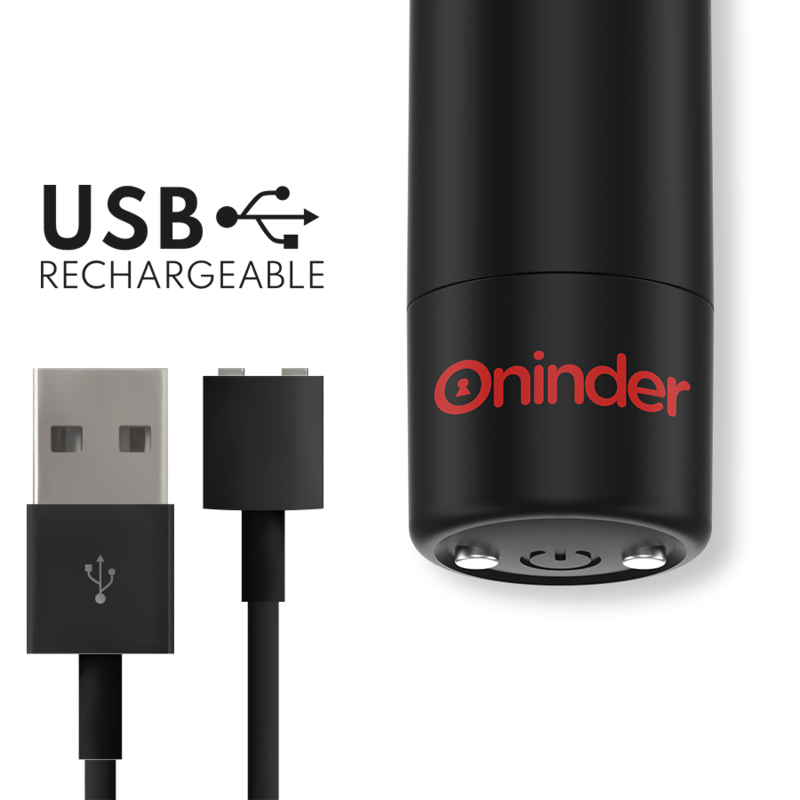 ONINDER - BERLIN KOGELVIBRATOR ZWART 9 STANDEN 8,5 X 2 CM - GRATIS APP