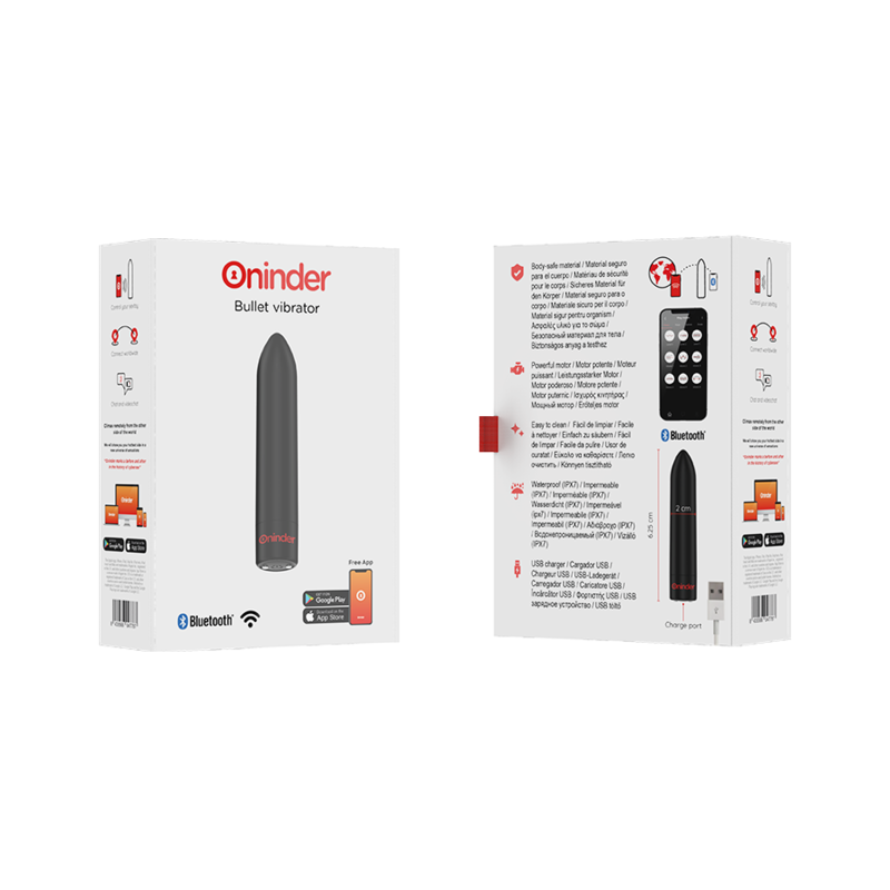 ONINDER - BERLIN KOGELVIBRATOR ZWART 9 STANDEN 8,5 X 2 CM - GRATIS APP