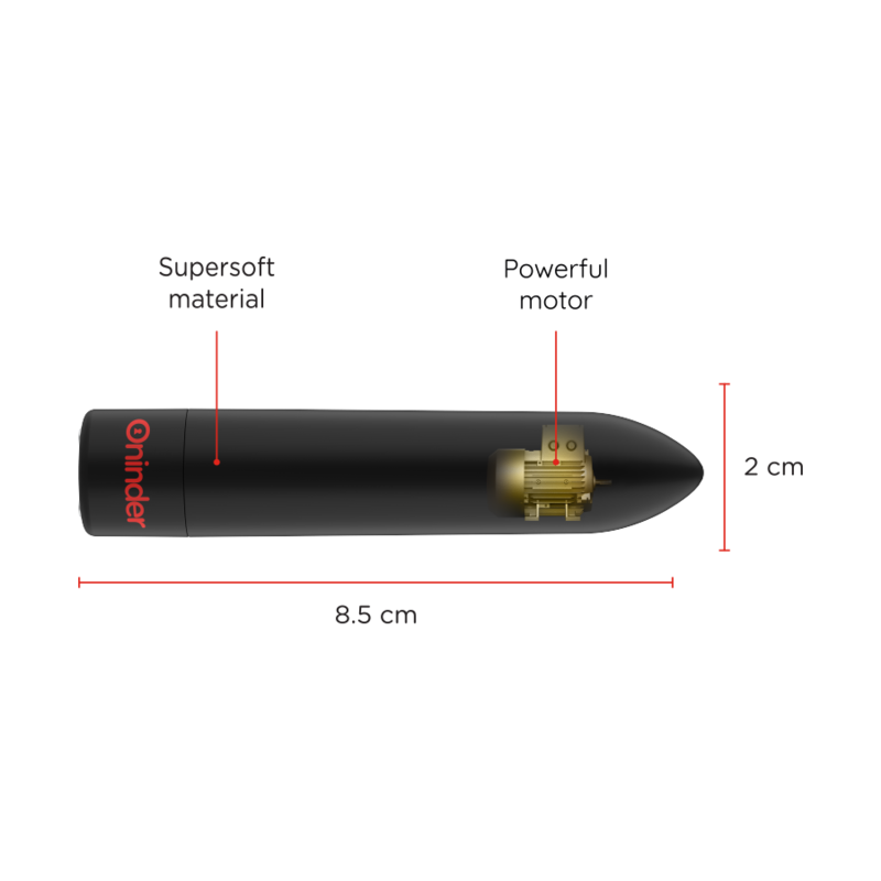 ONINDER - BERLIN KOGELVIBRATOR ZWART 9 STANDEN 8,5 X 2 CM - GRATIS APP