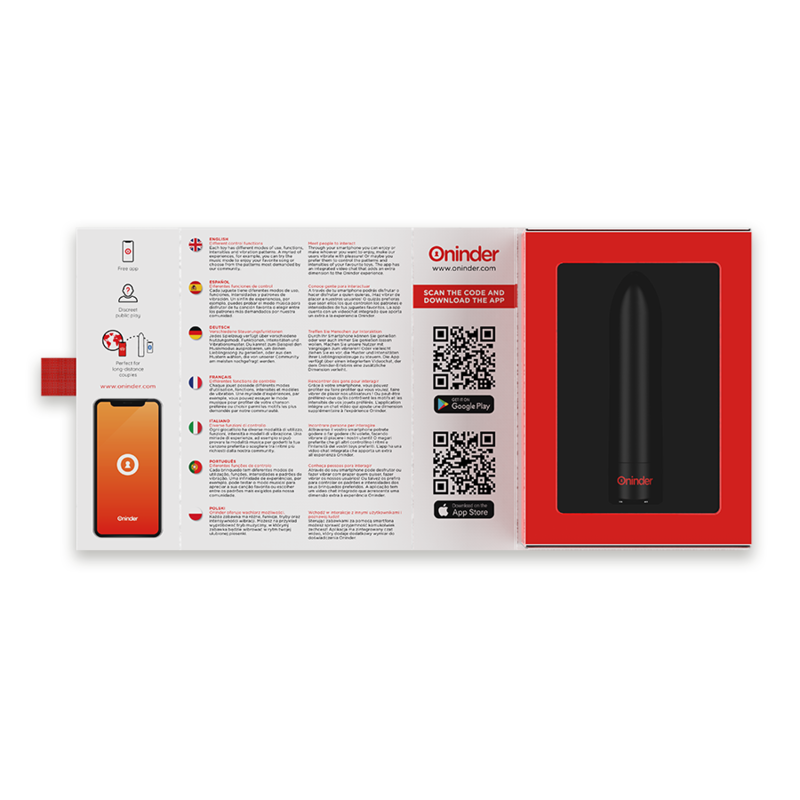 ONINDER - BERLIN KOGELVIBRATOR ZWART 9 STANDEN 8,5 X 2 CM - GRATIS APP