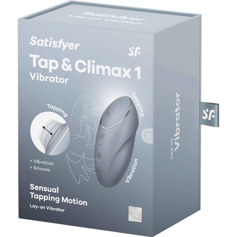 SATISFYER - TAP & CLIMAX 1 LAY-ON VIBRATOR GRIJS