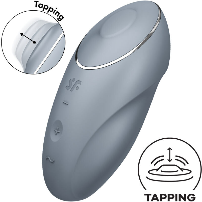 SATISFYER - TAP & CLIMAX 1 LAY-ON VIBRATOR GRIJS