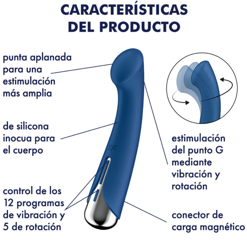 SATISFYER - SPINNING G-SPORT 1 ROTERENDE VIBRATOR BLAUW