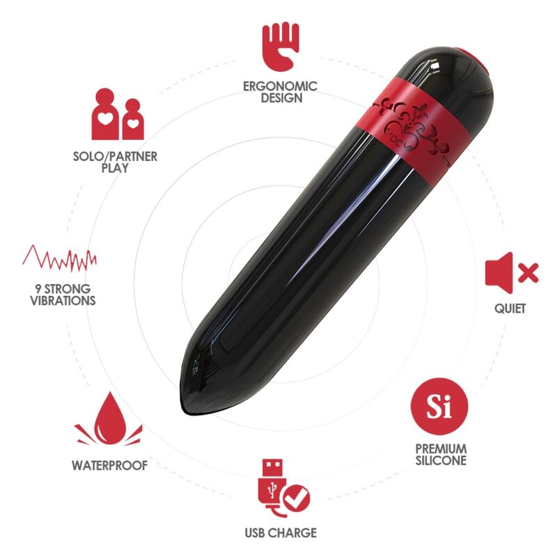 ARMONY - ROCKET VIBRATOR KOGEL AFSTANDSBEDIENING ZWART