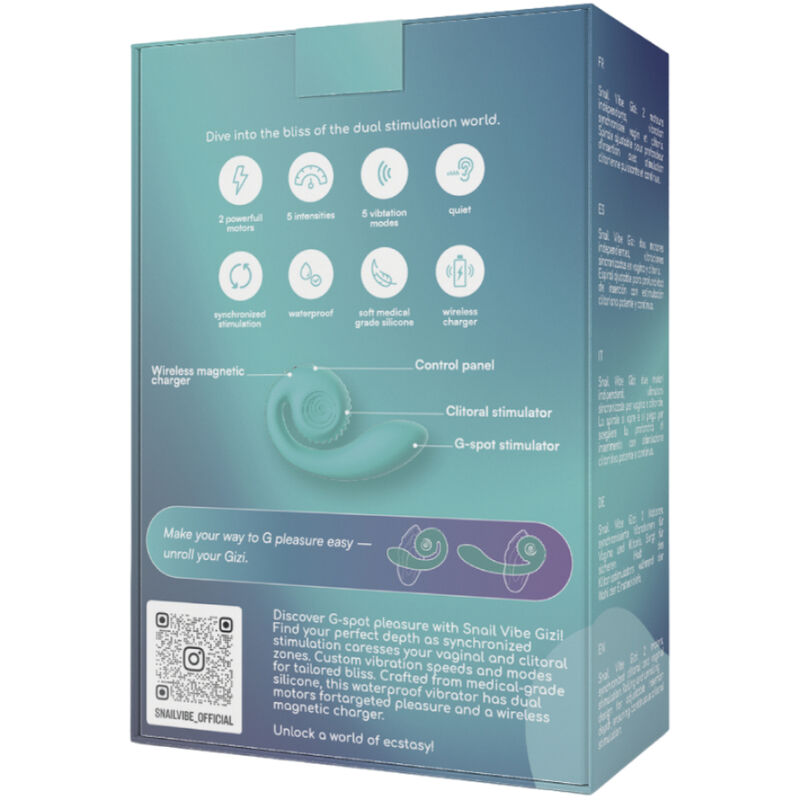 SNAIL VIBE - GIZI DUBBELE STIMULATOR TURKOOIS