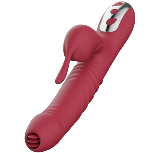 ARMONY - ZUIGVIBRATOR & ZUIGER MET STIMULERENDE TONG BORDEAUXROOD