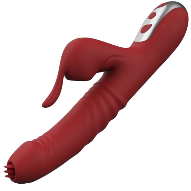 ARMONY - ZUIGVIBRATOR & ZUIGER MET STIMULERENDE TONG BORDEAUXROOD