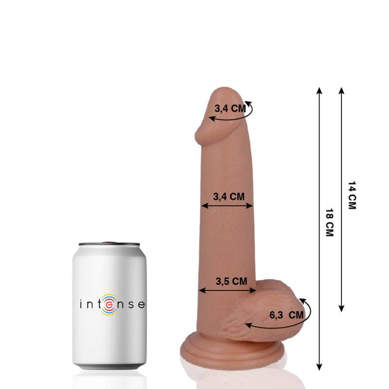 MR INTENSE - 10 REALISTISCHE PENIS 18 CM -O- 3.4 CM