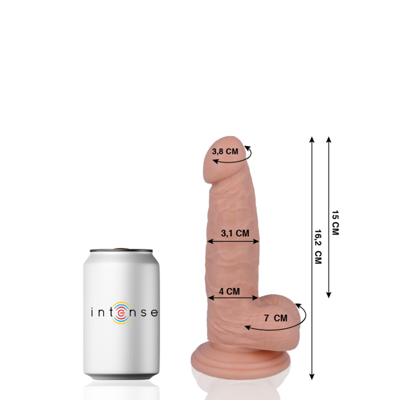 MR INTENSE - 4 REALISTISCHE PIEMEL 16.2 CM -O- 3.1 CM
