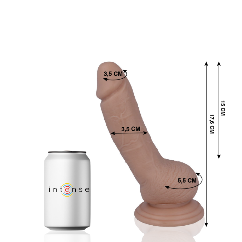 MR INTENSE - 8 REALISTISCHE PIEMELS 17,6 CM -O- 3,5 CM