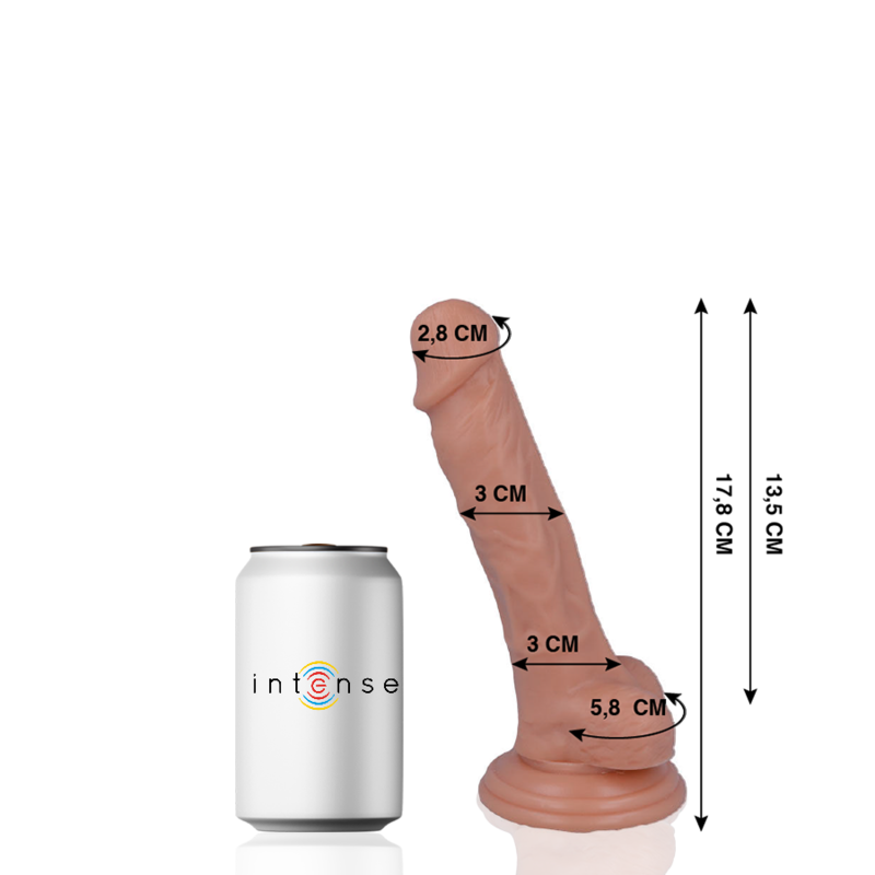 MR INTENSE - 9 REALISTISCHE PIEMEL 17,8 CM -O- 3 CM