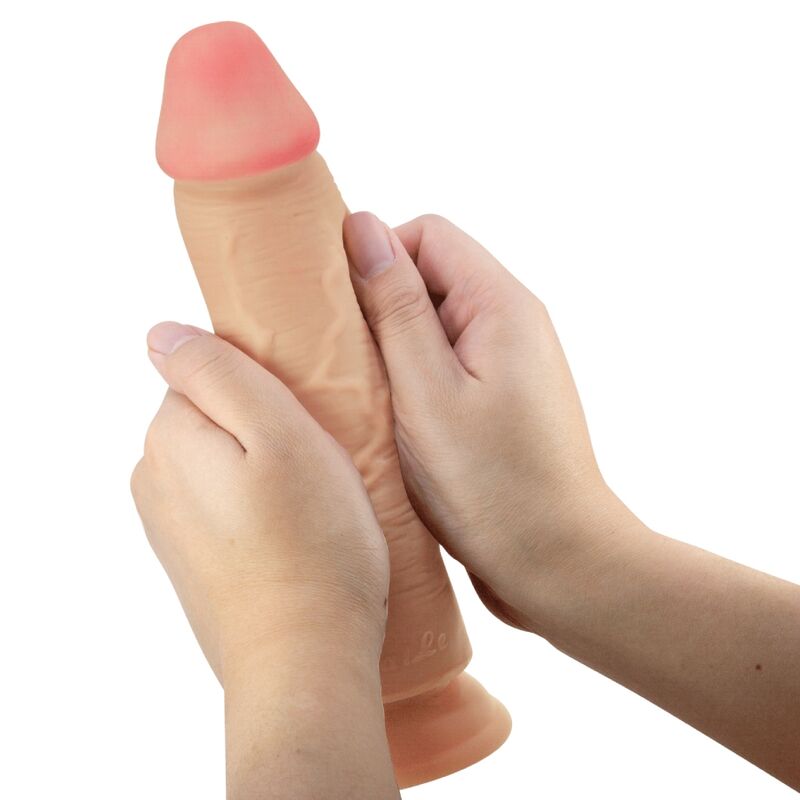 PRETTY LOVE - SLIDING SKIN SERIES REALISTISCHE DILDO MET VERSCHUIVENDE HUID ZUIGNAP VLEESKLEUR 23,4 CM