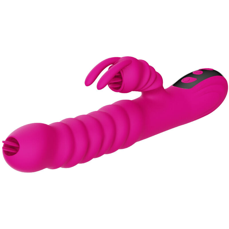 ARMONY - KONIJN DUBBELE TONG MULTIFUNCTIONELE VIBRATOR FUCHSIA WARMEFFECT