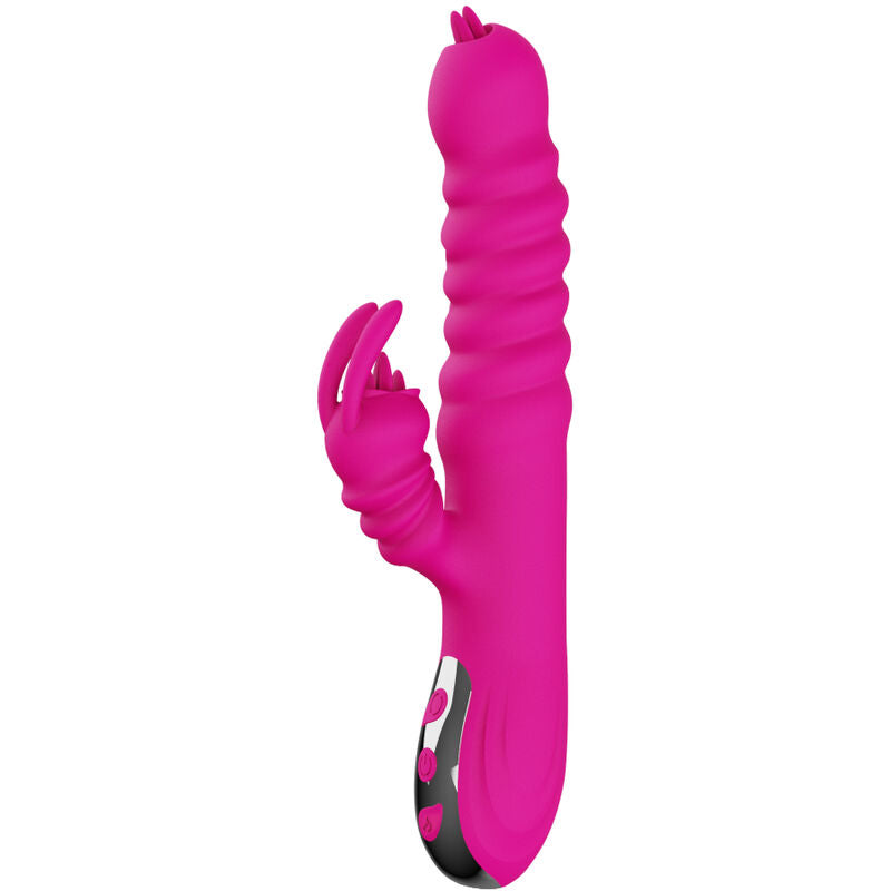 ARMONY - KONIJN DUBBELE TONG MULTIFUNCTIONELE VIBRATOR FUCHSIA WARMEFFECT