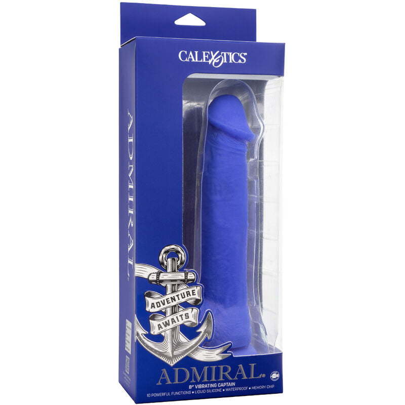 CALEXOTICS - ADMIRAL CAPTAIN REALISTISCHE DILDO VIBRATOR BLAUW