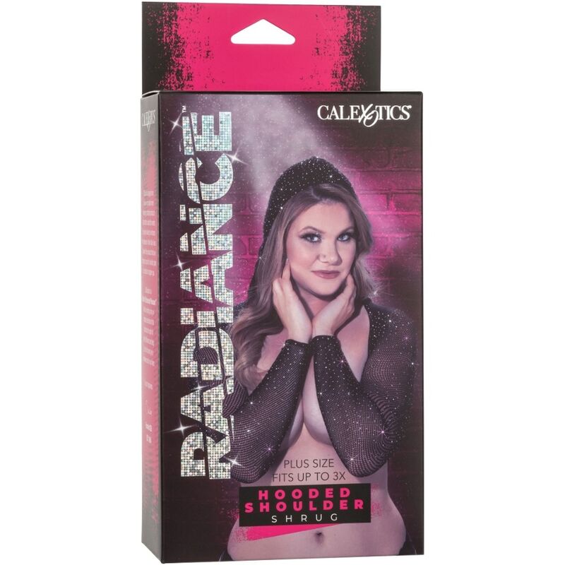 CALEXOTICS - RADIANCE HOODED SHOULDER SHRUG STRASS PLUSSİZE
