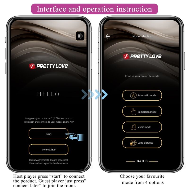 PRETTY LOVE - CATALINA VIBRATOR APP AFSTANDSBEDIENING PAARS