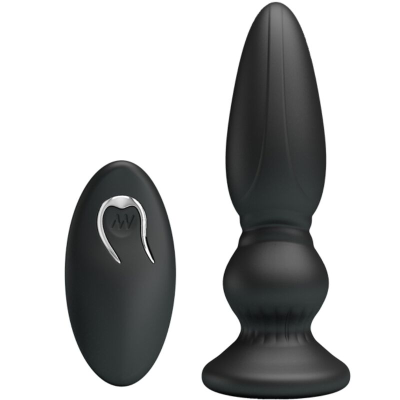 MR PLAY - KRACHTIGE VIBRATOR AFSTANDSBEDIENING ANALE PLUG ZWART