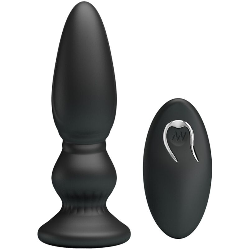 MR PLAY - KRACHTIGE VIBRATOR AFSTANDSBEDIENING ANALE PLUG ZWART