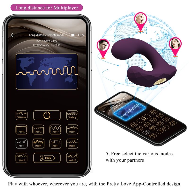 PRETTY LOVE - BILLY VIBRATION AFSTANDSBEDIENING PAARS GRATIS APP