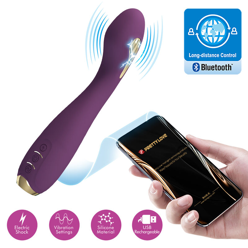 PRETTY LOVE - HECTOR ELEKTROSHOCK VIBRATOR MET APP-BEDIENING PAARS