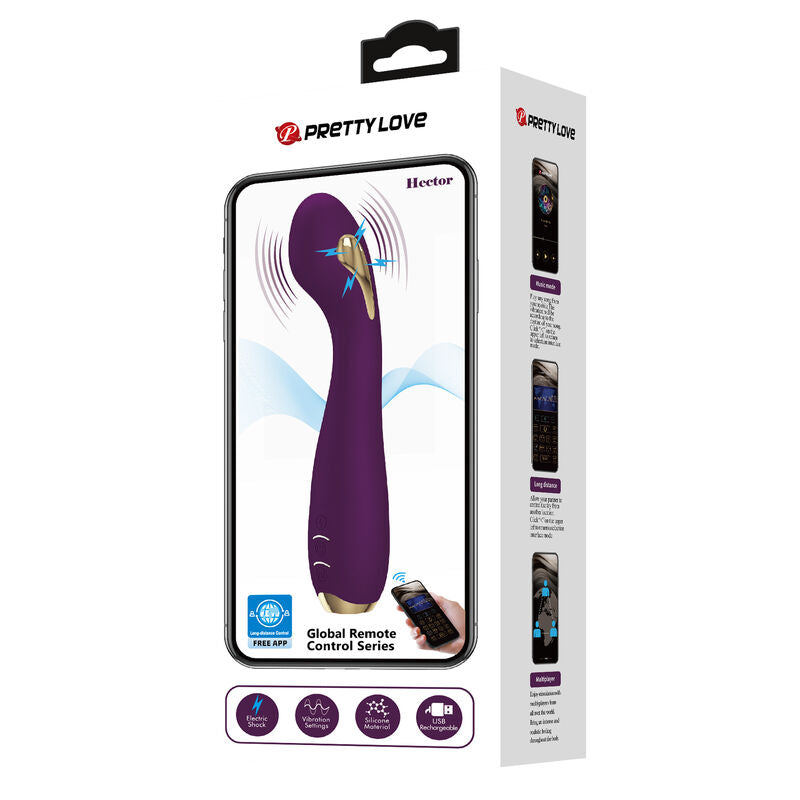 PRETTY LOVE - HECTOR ELEKTROSHOCK VIBRATOR MET APP-BEDIENING PAARS