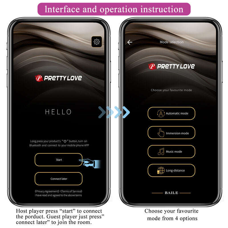 PRETTY LOVE - HECTOR ELEKTROSHOCK VIBRATOR MET APP-BEDIENING PAARS
