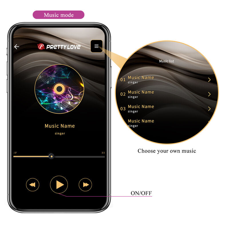 PRETTY LOVE - HECTOR ELEKTROSHOCK VIBRATOR MET APP-BEDIENING PAARS
