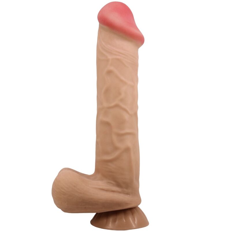 PRETTY LOVE - SLIDING SKIN SERIES REALISTISCHE DILDO MET VERSCHUIVENDE HUID ZUIGNAP FLESH 26 CM