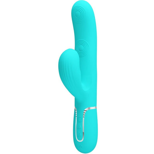 PRETTY LOVE - PERLITA MULTIFUNCTIONELE 3-IN-1 G-PUNT VIBRATOR AQUAGROEN
