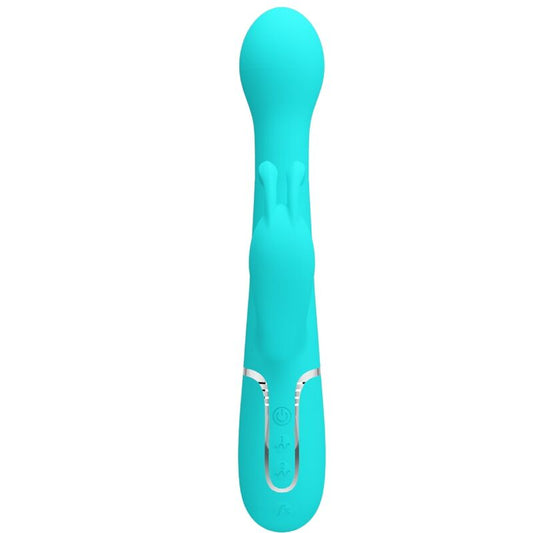 PRETTY LOVE - DEJON RABBIT VIBRATOR 3 IN 1 MULTIFUNCTION AQUA GROEN