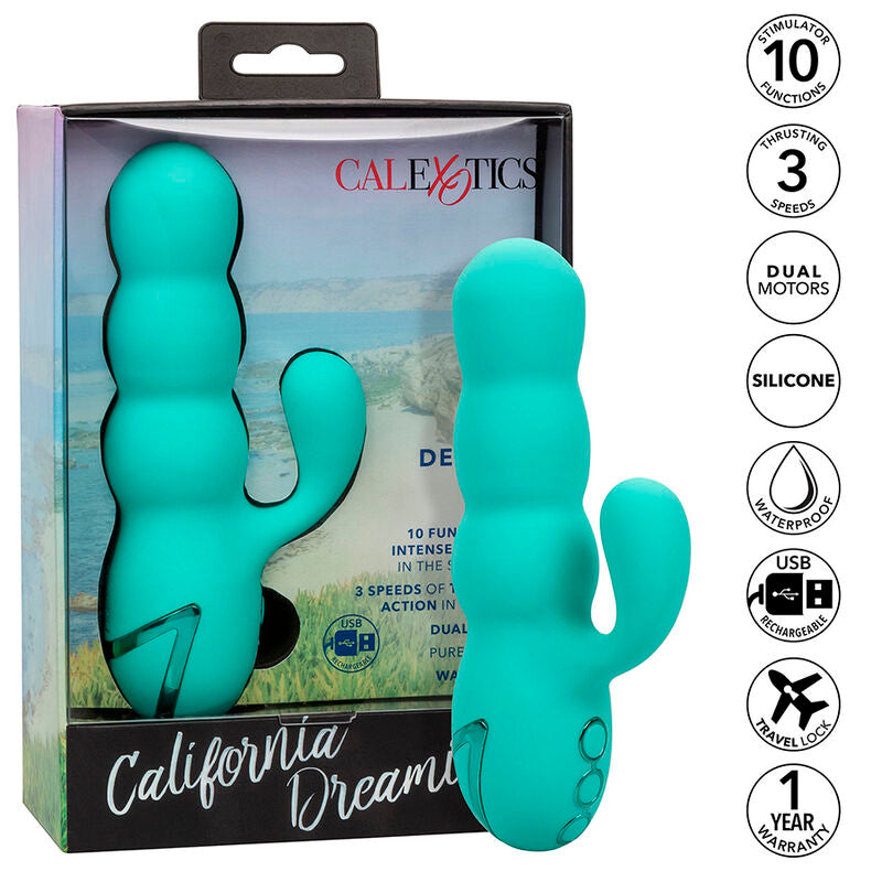 CALEXOTICS - DEL MAR DIVA VIBRATOR RABBIR AQUA GROEN DOOR CALIFORNIA DREAMING