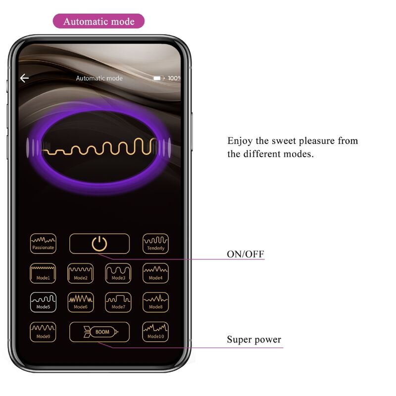 PRETTY LOVE - NYMPH VIBREREND EI APP GECONTROLEERD PAARS