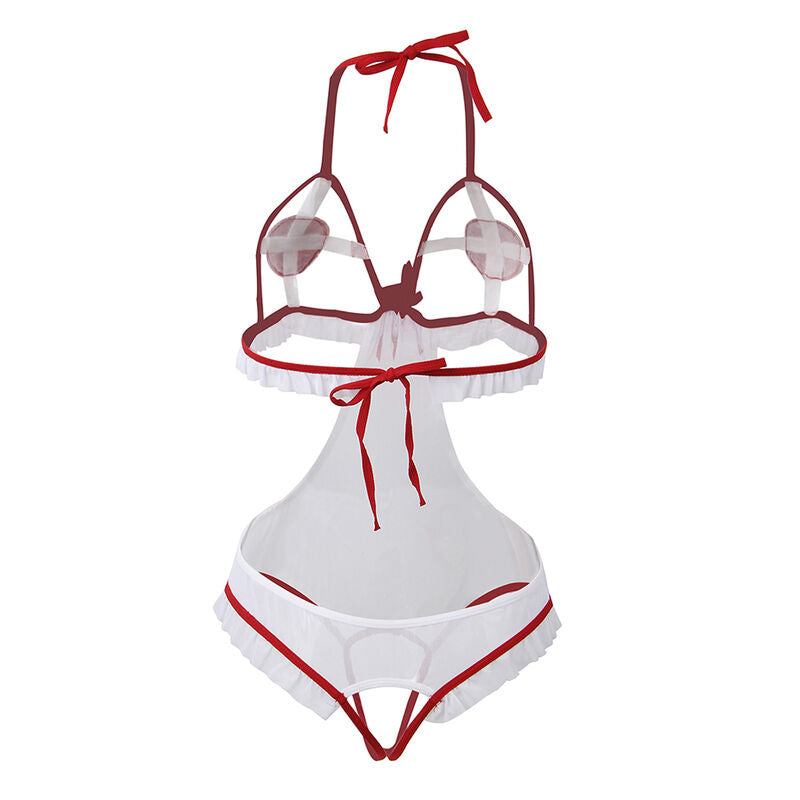 SUBBLIME - SEXY VERPLEEGSTERKOSTUUM MET OPEN KRUIS S/M