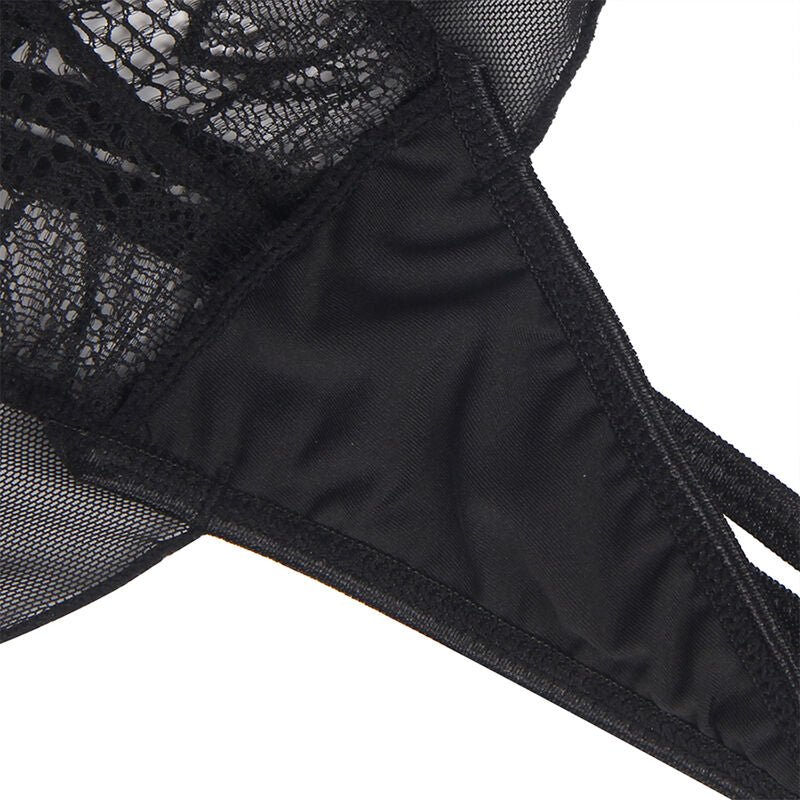 SUBBLIME - TEDDY HALTERNECK OPEN RUG KANT ZWART L/XL