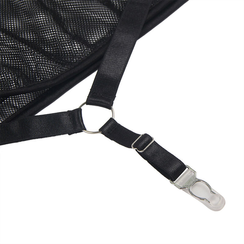 SUBLLIME - TRANSPARANTE HALTER JURK ZWART L/XL