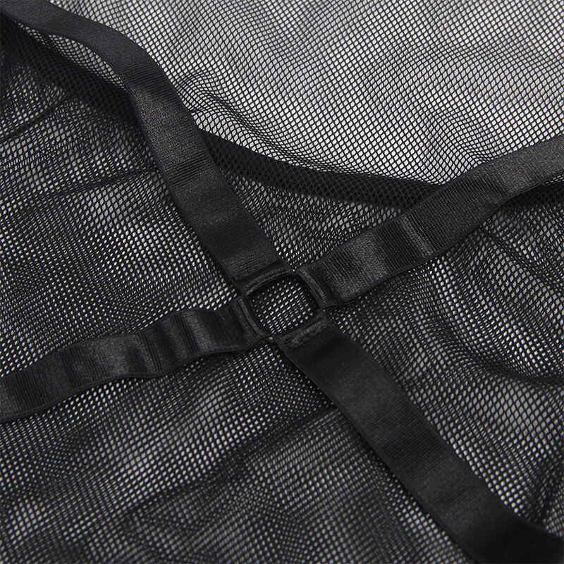 SUBLLIME - TRANSPARANTE HALTER JURK ZWART L/XL