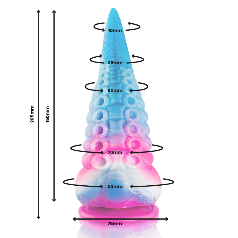EPIC - PHORCYS BLAUWE TENTAKELDILDO GROOT FORMAAT