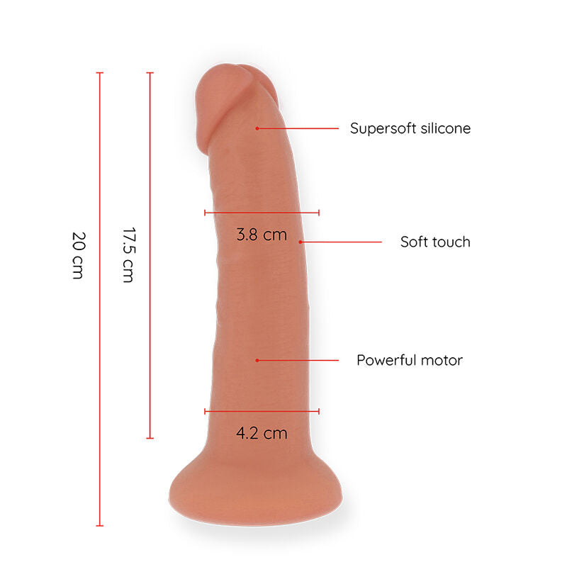 ONINDER - MEDIUM BOGOTÁ VIBRATOR DILDO 9 SNELHEDEN NATUURLIJK 20 CM -O- 4.2 CM - GRATIS APP
