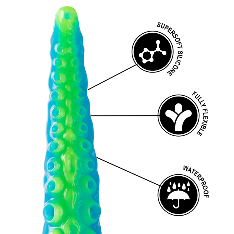 EPIC - SCYLLA FLUORISERENDE DUNNE TENTAKEL DILDO GROOT FORMAAT