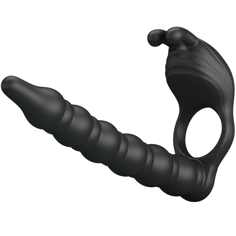PRETTY LOVE - BLACKNEY PENISRING MET ZWARTE VIBRATORPLUG