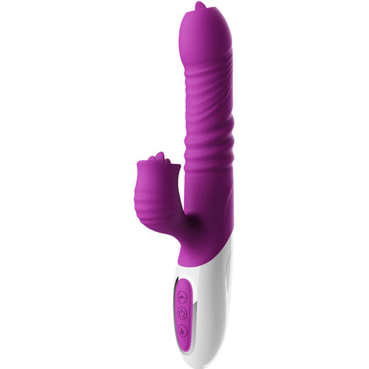 ARMONY - DUBBELE TONGVIBRATOR & STUWEND VIOLET WARMTE-EFFECT