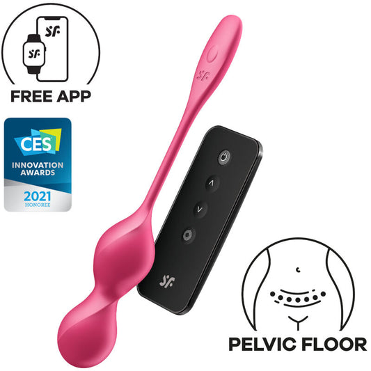 SATISFYER - LOVE BIRDS 2 VIBRERENDE KEGELKOGELS + GRATIS APP