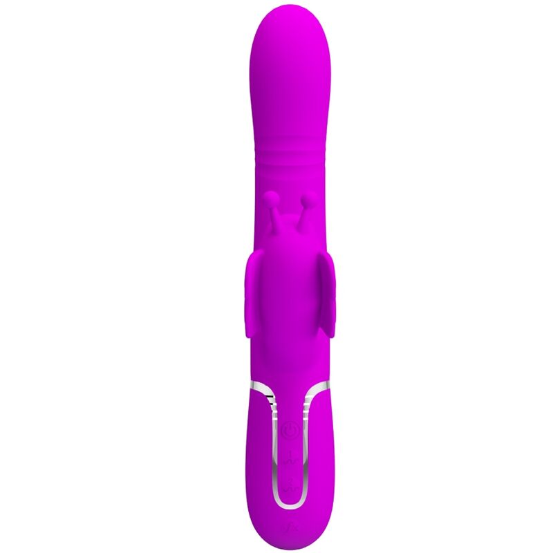 PRETTY LOVE - MULTIFUNCTIONELE KONIJN VIBRATOR 4 IN 1 VLINDER FUCHSIA