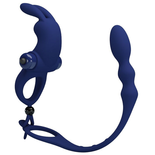 PRETTY LOVE - AYAD KONIJN VIBRATORRING MET PLUG BLAUW