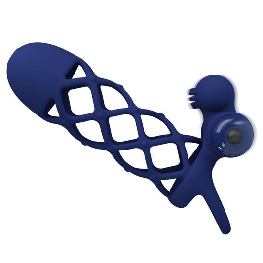 PRETTY LOVE - GIANN VIBRATORRING MET SILICONEN HOES BLAUW