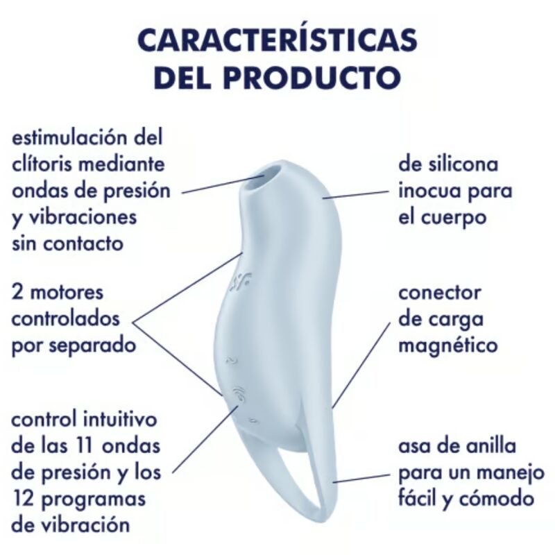 SATISFYER - POCKET PRO 1 CLITORISSTIMULATOR LICHTBLAUW