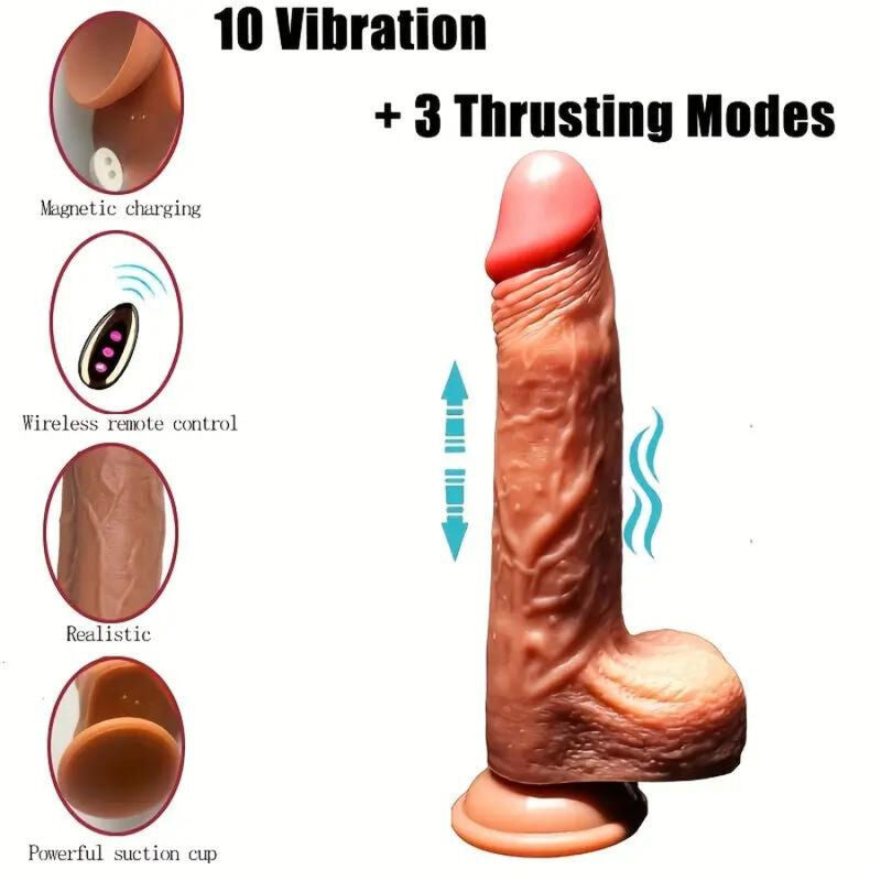 ARMONY - REALISTISCHE DILDO VIBRATOR & STUWENDE AFSTANDSBEDIENING 22,5 CM