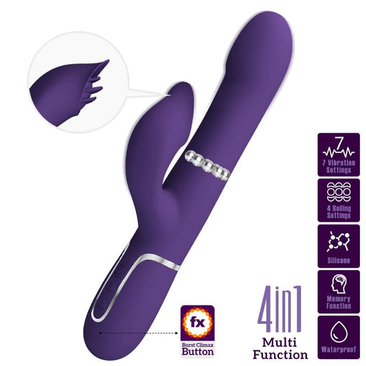 PRETTY LOVE - ZALIN RABBIT VIBRATOR PARELS 4 IN 1 PAARS
